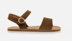 Sandalias Barefoot Mujer Piel Serraje Mustang