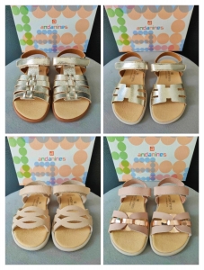 Sandalias para ni�a en piel Andanines