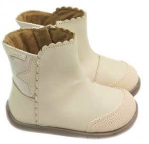 Bota Respetuosa Piel Beige Titanitos